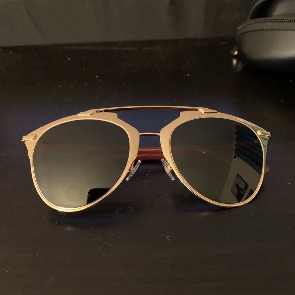 DIOR REFLECTED GOLD MIRRORED SUNGLASSES